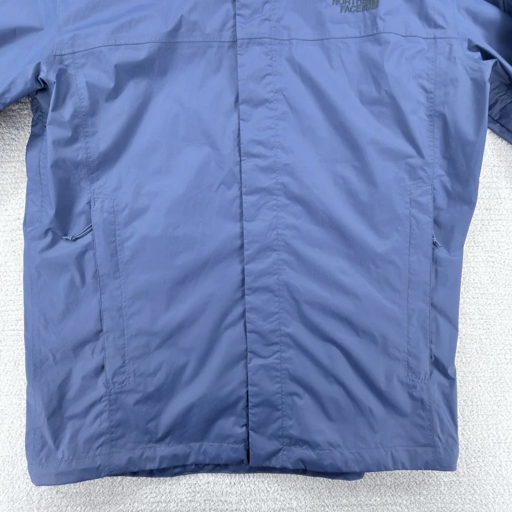 The North Face DryVent Rain Jacket Men's XL Blue Hooded Grundfos Waterproof